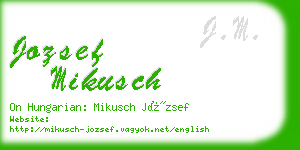 jozsef mikusch business card